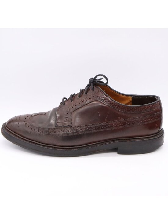 Allen Edmonds MacNeil Wingtip Leather Shoes 9.5 E Dark Chili Brown